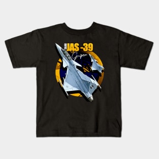 JAS39 Gripen Swedish Air Force Fighterjet Kids T-Shirt